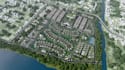 design urban planning masterplan 3d aerial site plan smart city layout rendering