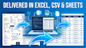 scrape website data and export to excel, csv or google sheets
