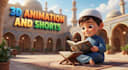 create  3d islamic ai animated videos for kids youtube shorts