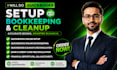 do quickbooks setup, quickbooks online bookkeeping and quickbooks clean up