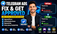 fix telegram ads approval errors, ad destination, and rejected ads