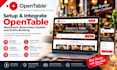 setup opentable restaurant reservation system and online booking