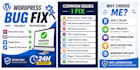 fix wordpress errors, bugs, and elementor issues
