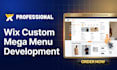 create custom wix mega menu, responsive navigation and dropdown menu