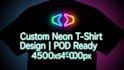 design after dark I glow neon tshirt