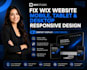 fix wix website mobile tablet and desktop responsive design and layout