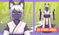 create custom furry vtuber avatar, vrchat avatar and vrm model