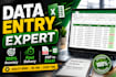 do CRM data entry, excel , google sheets and admin support