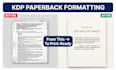 do KDP paperback formatting and UK english conversion