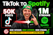 do professional spotify promotion using your sound on tiktok