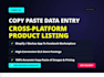 do accurate data entry and cross platform product listing