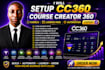 setup cc360 course creator 360 funnels landing page automation expert