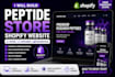 design peptide website peptide store supplement website peptide shopify store