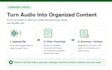 transcribe audio or video with summary and key points