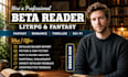 beta read litrpg, progression fantasy, sci fi novel romance fantasy alpha reader