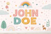 create a personalized kids name print and nursery wall art