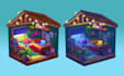 create stylized isometric game environment and assets