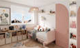 create photorealistic 3d kids room interior design and architectural rendering