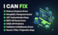 fix node js, express js, mongodb bugs and backend issues