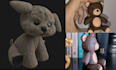 create 3d printable cute toy character, flexi model, 3d plush mascot toy file