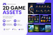 create 2d game assets, game UI, characters, sprites and backgrounds