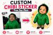 create premium custom chibi stickers from your photo