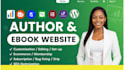 design author website,children book website, ebook website, author landing page
