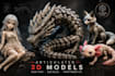 create flexi articulated model 3dbjd doll 3d toys for 3d printing