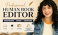 human book editor, proofread fiction book, sci fi, textbook formular book editor