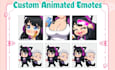 draw custom twitch emotes, chibi emotes, discord emotes and vtuber emotes