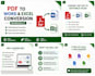 do PDF to word or excel conversion manually
