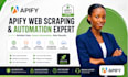 build apify web scraper, custom actor, data extraction and automation