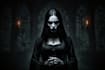 create dark art, metal, gothic illustration