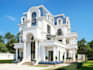 modernize neo classical villa,terraced building,dramatic floor,balcony rendering