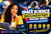 create engaging space science documentary youtube videos with video editing
