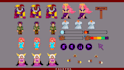 do pixel art animation, retro pixel art character sprite sheet pixel animation