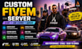 create custom gta 5 fivem server with esx or qb core