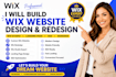build wix website design, wix development, wix studio, redesign landing page