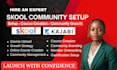 setup skool community, create online course and organize contents
