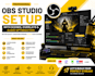 create a complete obs studio setup with scenes, overlays and audio