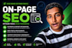 do on page SEO optimization for wordpress wix shopify website