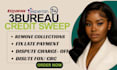 remove inquiries late payment collections from the 3 bureaus