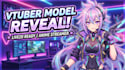 design a anime vtuber model, live2d vtuber character and vtuber anime background