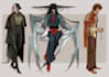 create an animation ready character design with layered PSD