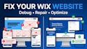 fix debug wix website issues, responsive bugs and checkout problems