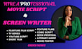 write a professional movie script, screenplay, or film script