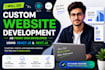 do custom website development as front end developer using react js next js