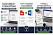 do document formatting, typing and PDF conversion
