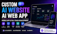 do custom ai website ai web app mobile app full stack website design