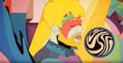create 2d trippy animated music video, psychedelic visual lyrics video, glitchy